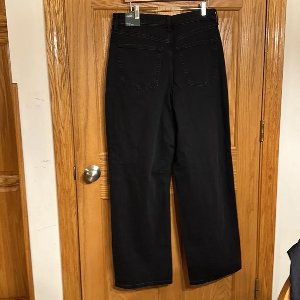 Super-High Rise Distressed Baggy Jeans - Wild Fable™ Black Wash - Picture 9 of 16